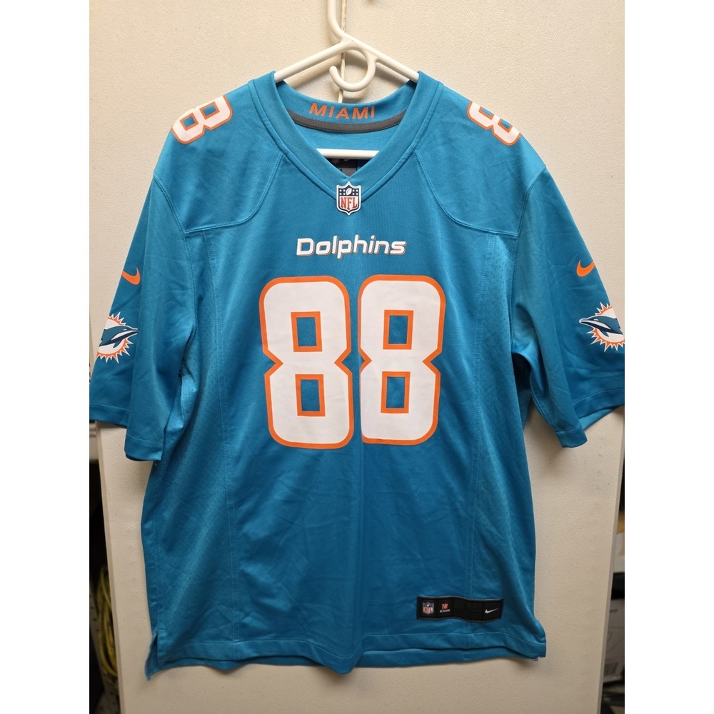 Nike Miami Dolphins Mike Gesicki 88 NFL Jersey Mens Large Aqua Blue Football